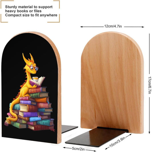 Deagon Reading Books Decorative Bookends for Shelves 1 Pair Book Ends Stoppers Holder for Home Office