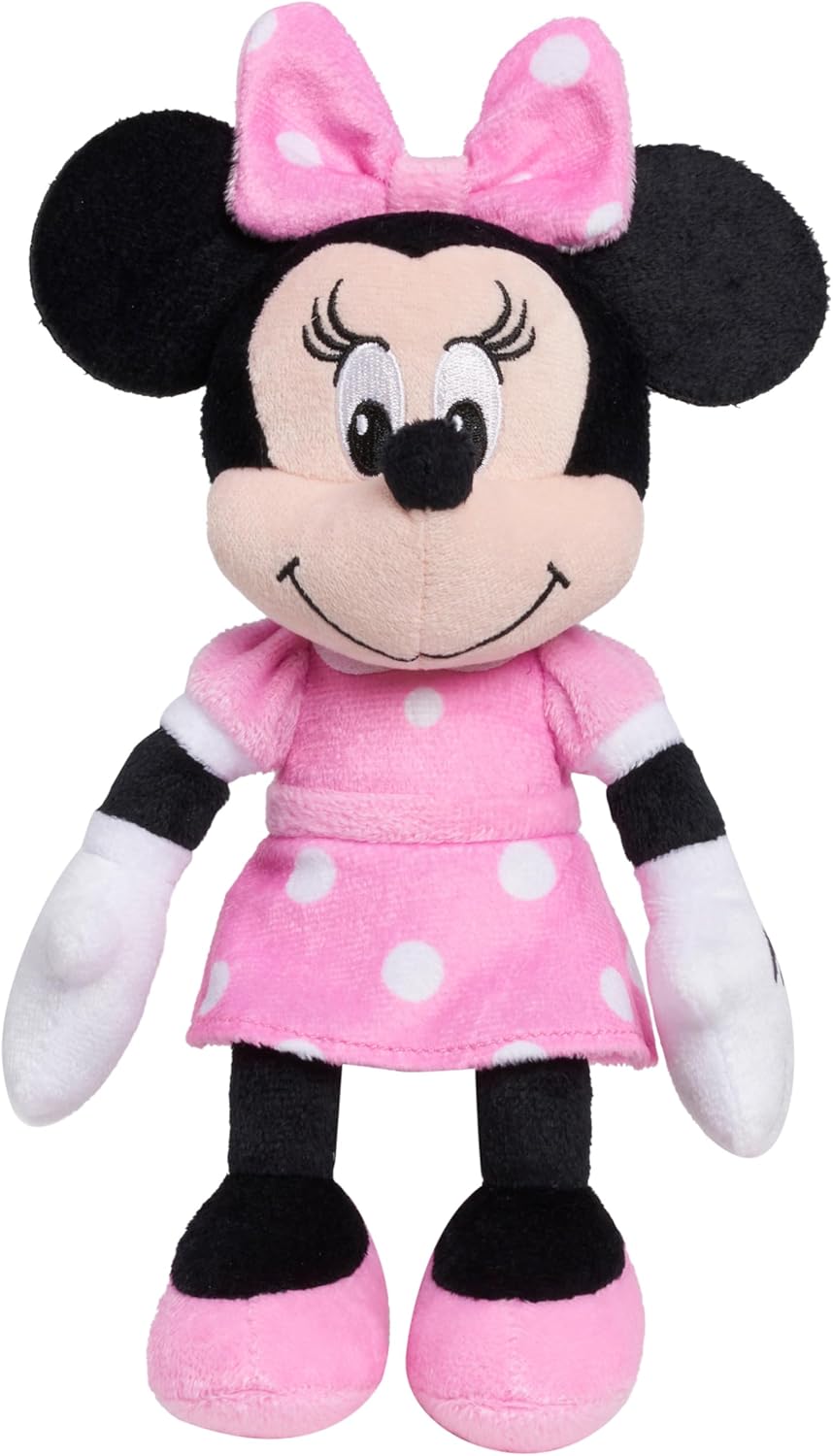 Disney Junior Mickey Mouse Bean Plush Minnie Mouse Stuffed Animal, Kids Toys for Ages 2 Up by Just Play