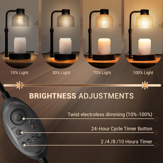 KLL Candle Warmer Lamp with Timer: Mothers Day Gifts, Birthday Gifts for Women Mom - House Warming Gift New Home Decor - Wax Melt Warmer for Scented Jar Candles
