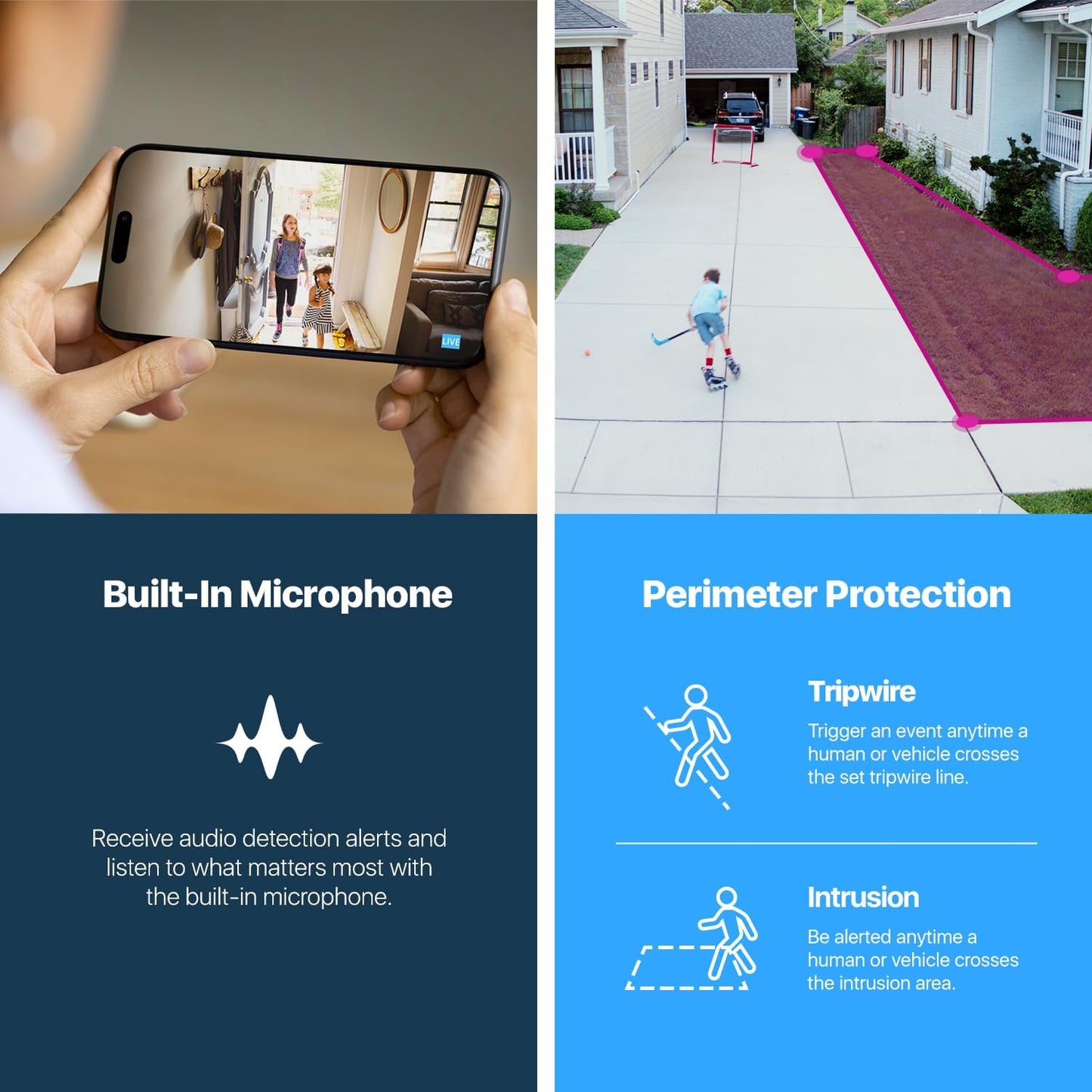 Amcrest 5MP Outdoor POE Camera 2592 x 1944p Bullet IP Security Camera, IP67, 132° Viewing Angle, Human & Vehicle Detection, Tripwire & Intrusion, 5-Megapixel, IP5M-B1186EW-AI-V3 (White)