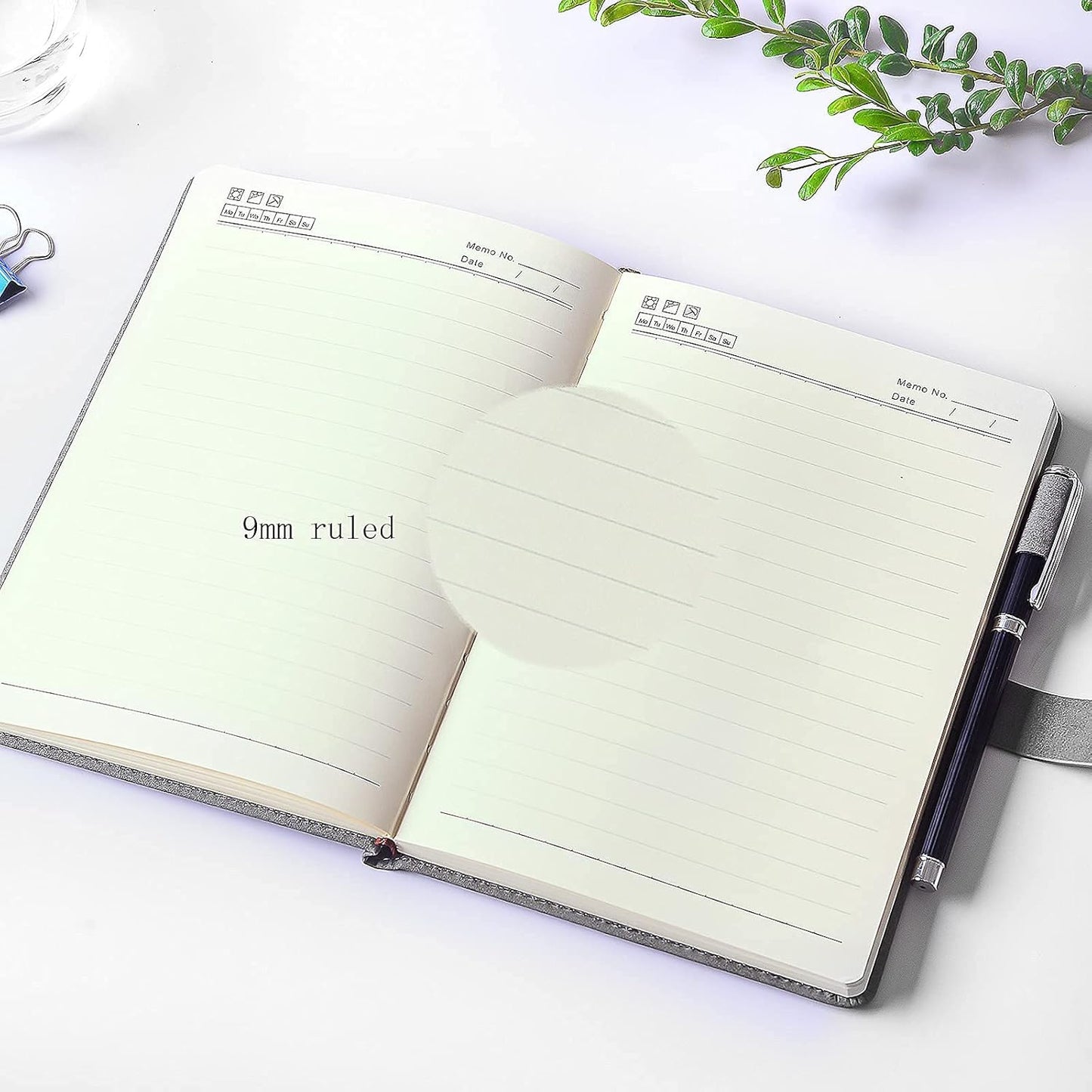 Ruled Journal Notebook, Hardcover Magnetic Clasp Cove, Personal Professional Lined Notebooks, with Pen Loop，Medium 5.7 x 8.3 inches, 120 GSM Thick Paper Gifts Blue