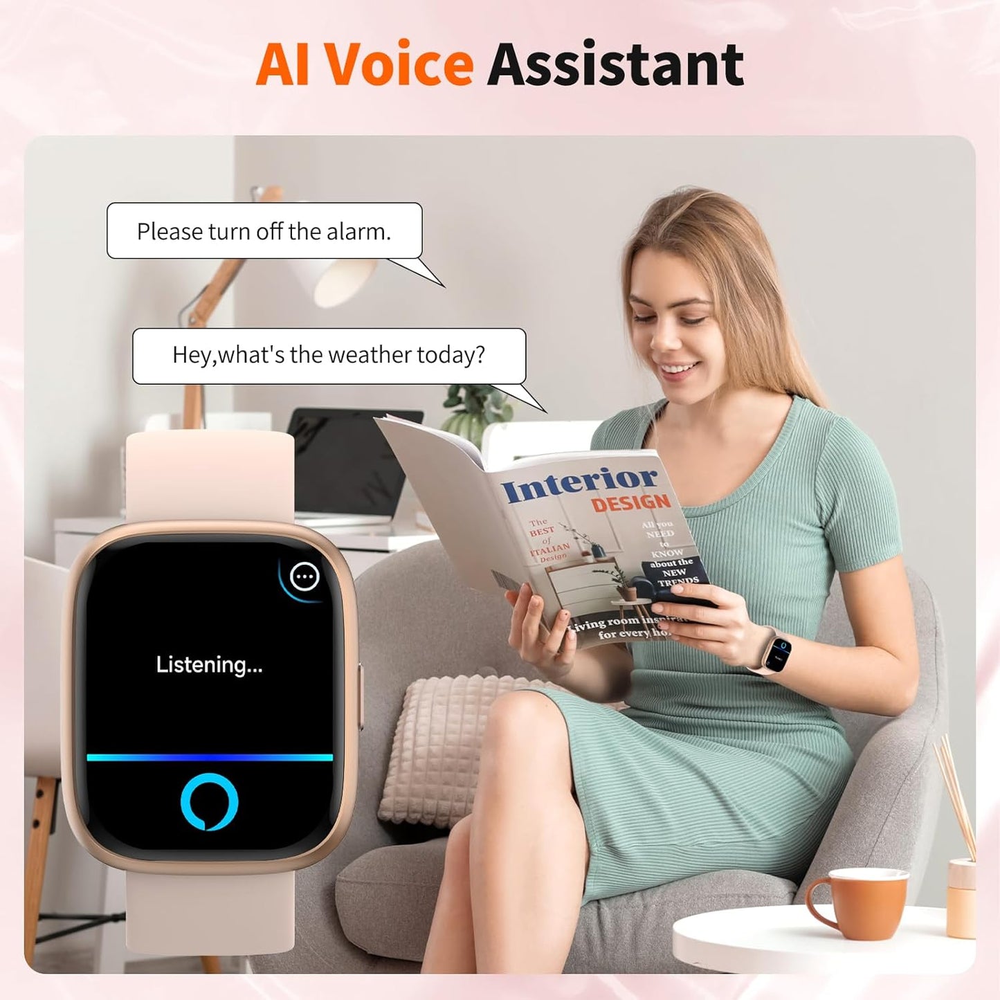 2026 Upgraded Smart Watch Alexa Built-in【1.83" HD Touchscreen】【BT5.3 Call, 100+ Sports Modes & IP68 Waterproof】 Fitness Tracker 24/7 Heart & Sleep Monitor for Android iOS Men Women