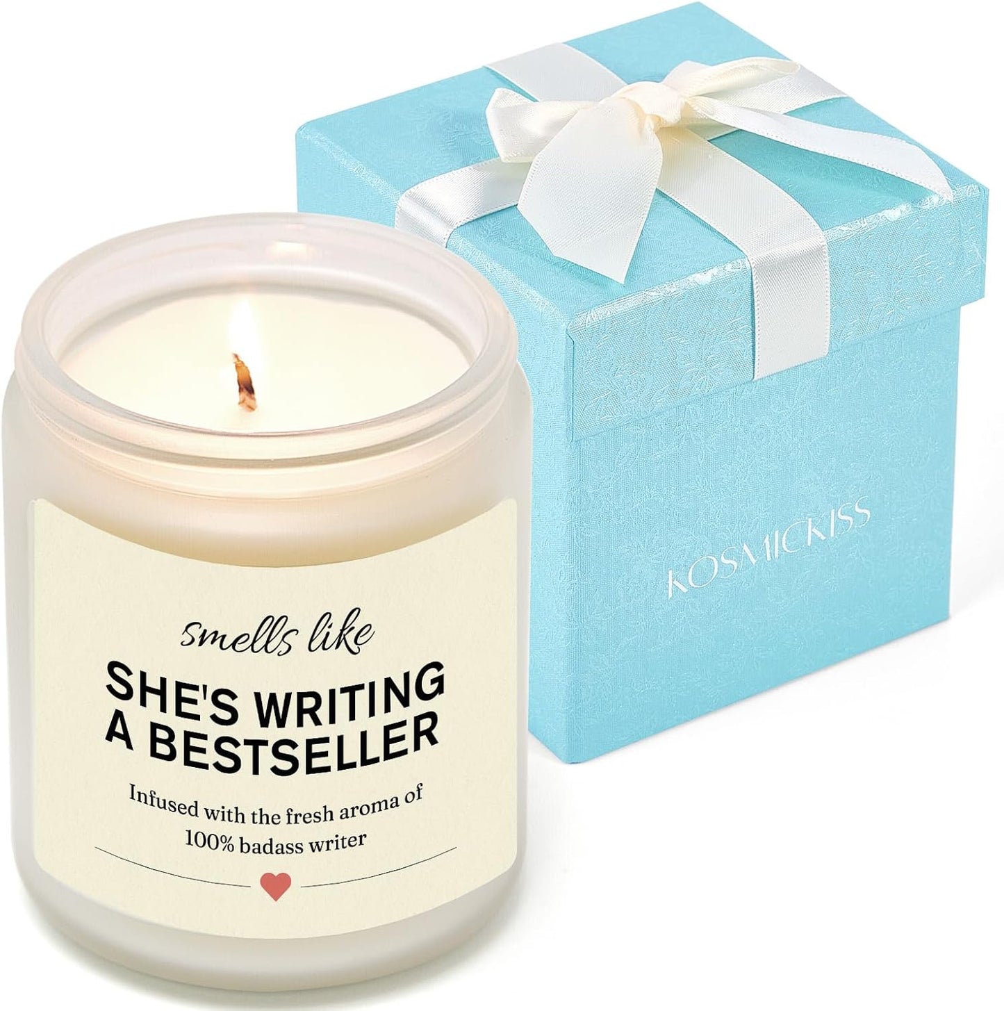 Kosmickiss Writer Gifts for Women, Funny Author Gifts for Writers, Lavender Soy Wax Candle, Cool Writer Presents for Book Novelist, Screenwriter, Aspiring Literature Presents