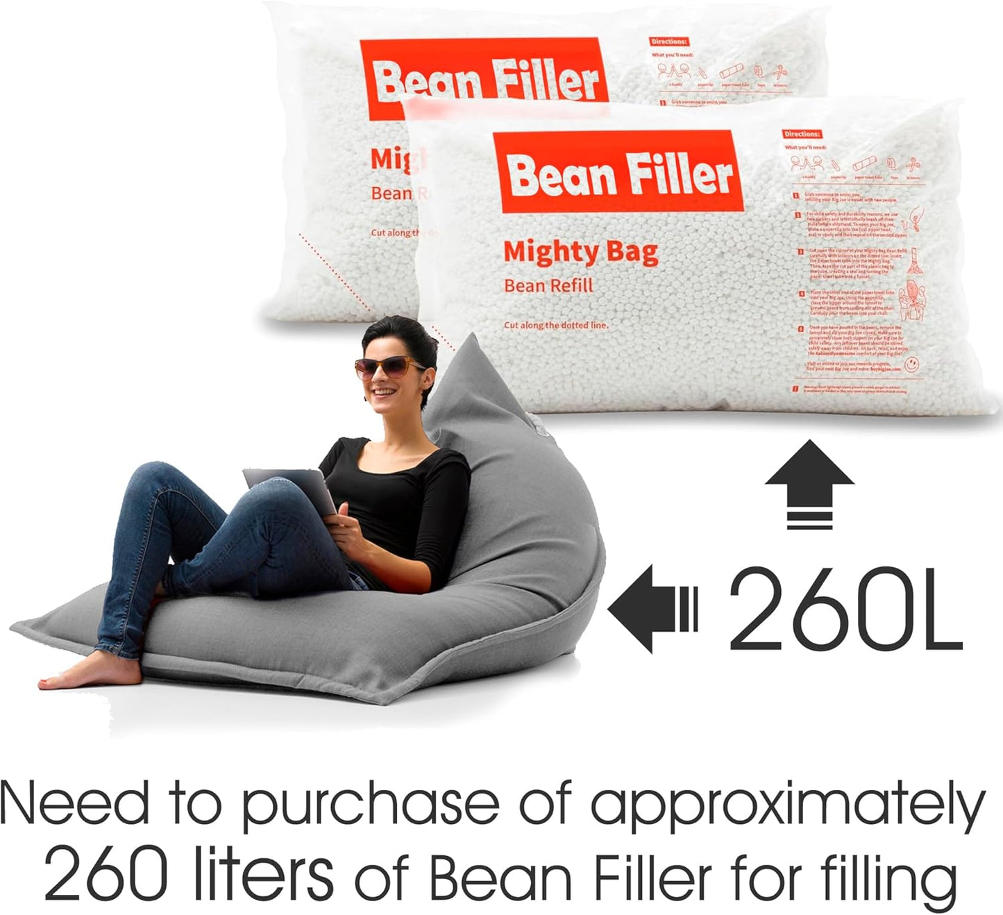 Luxembourg Bean Bag Chair Cover (No Filler) for Reading | Living Room, Bedroom | Adults | Storage Solution, Lazy Sofa