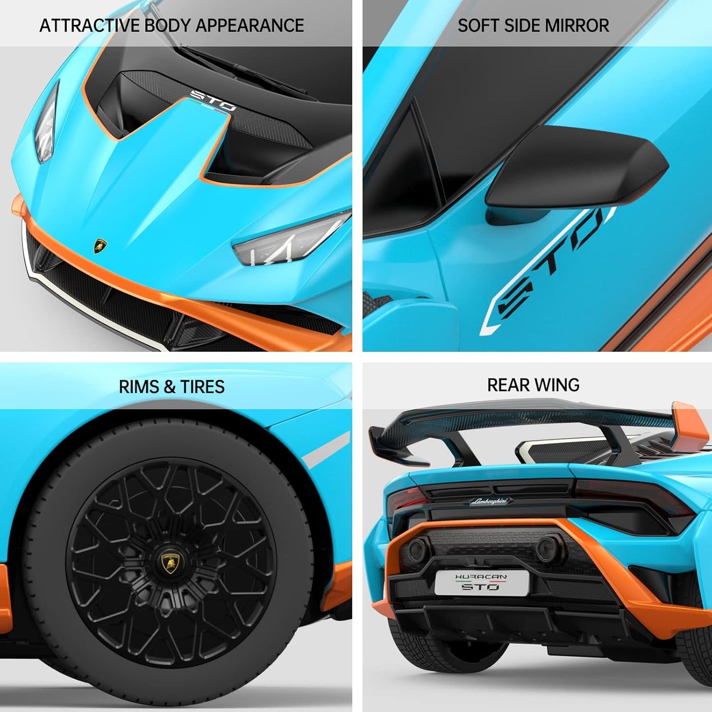 RASTAR Lamborghini Remote Control Car, 1/24 RC Lamborghini Huracán STO Toy Car RC Cars for Kids Adults