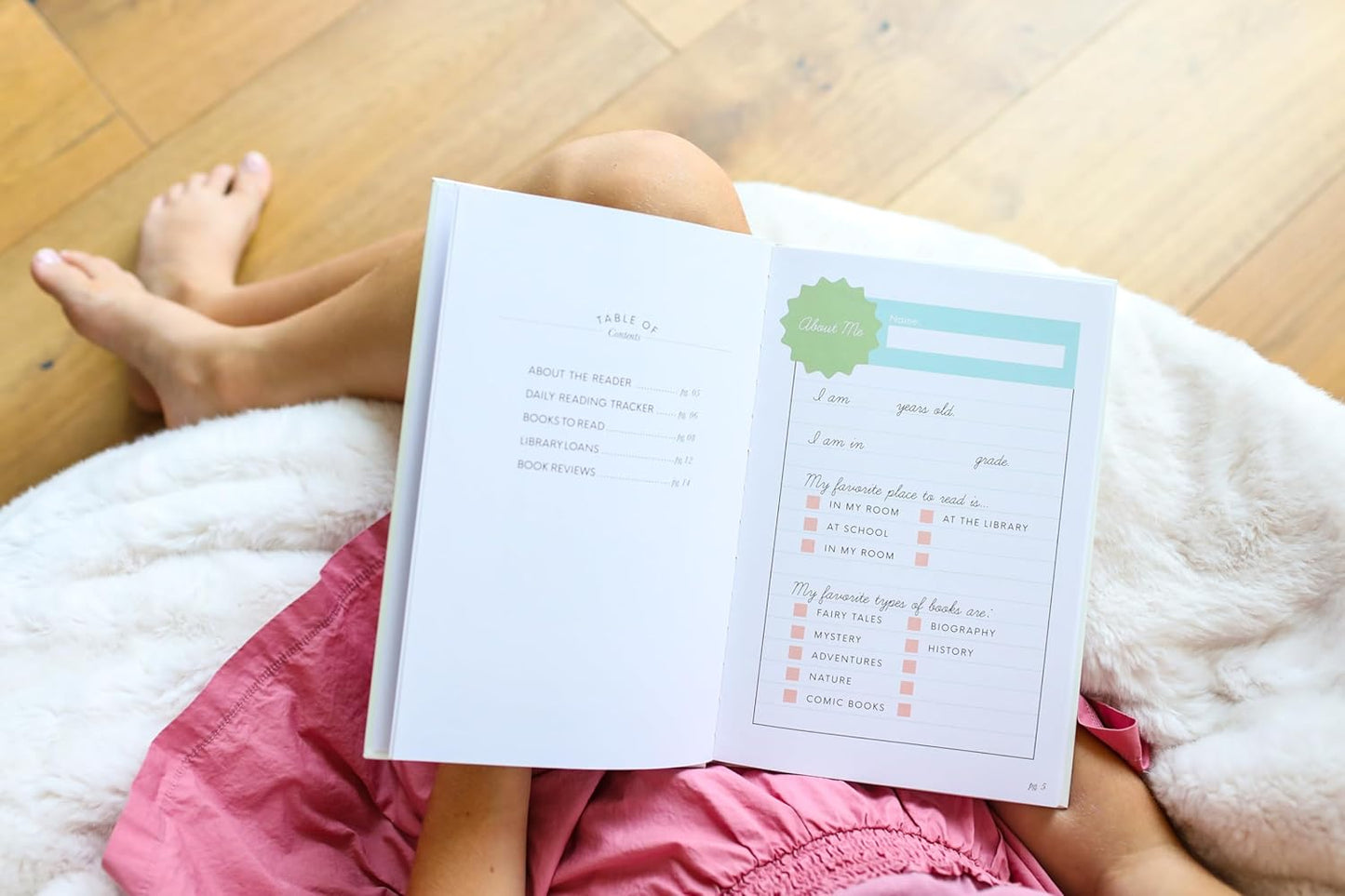 Reading Journal for Kids: For the Love of Books, A Book Journal and Planner for Children to Track, Log, Report and Review