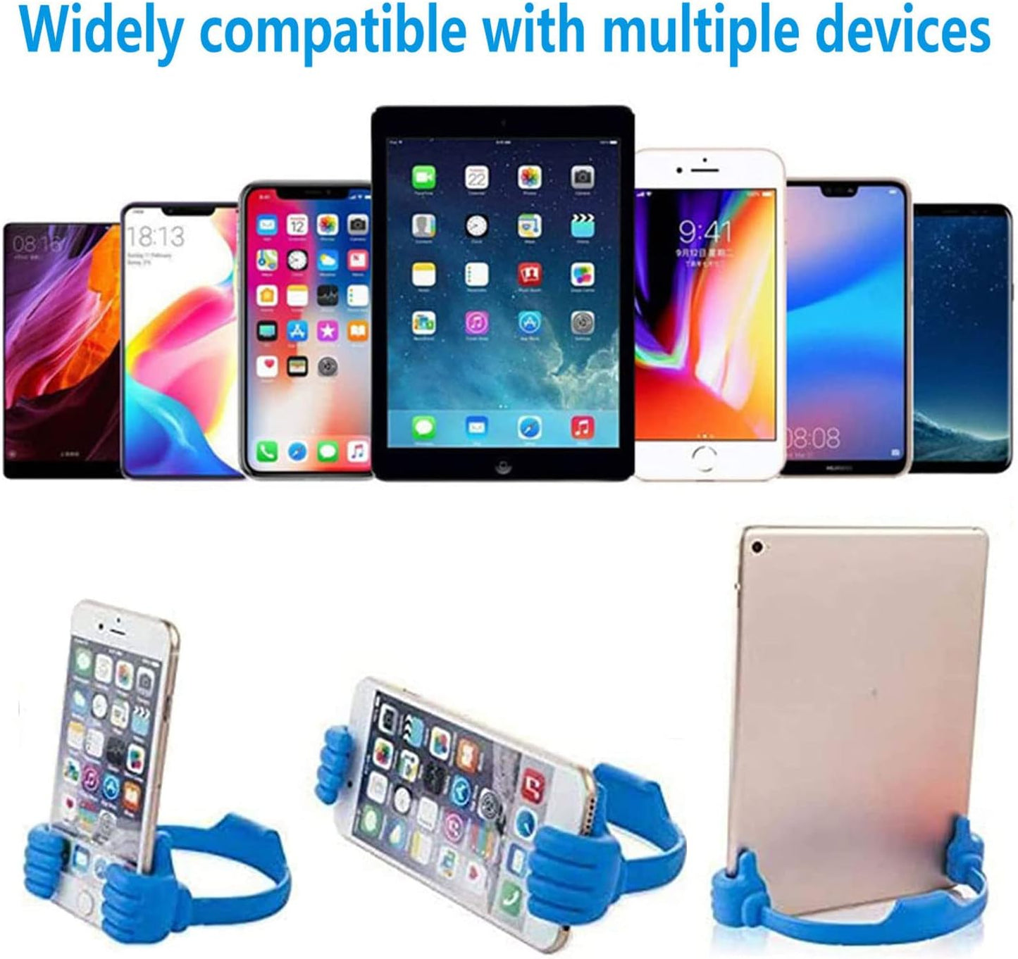 Valentines Day Gifts for Teens Girls Boys Cell Phone Stand, Universal Thumbs Up Lazy Phone Holder for Desk Fun Gadgets Smartphone Stand Holder for iPhone iPad Samsung and More (Blue)