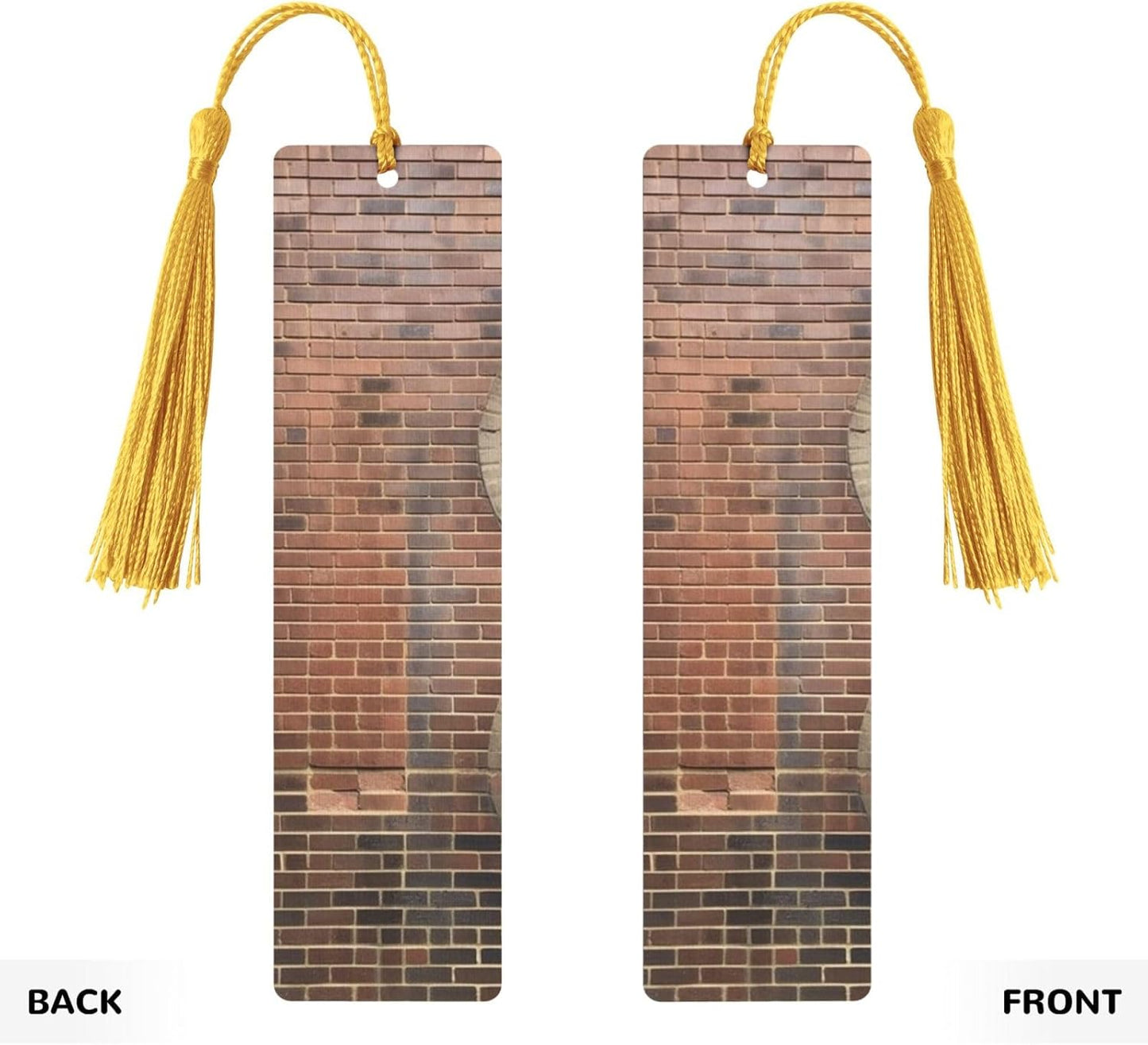 Vents in Brick Wall Bookmarks Gifts for Women Men, Wooden Bookmarks for Book Lovers, Vintage Book Marks Ornaments with Tassel, Unique Personalized Reading Page Markers Gold
