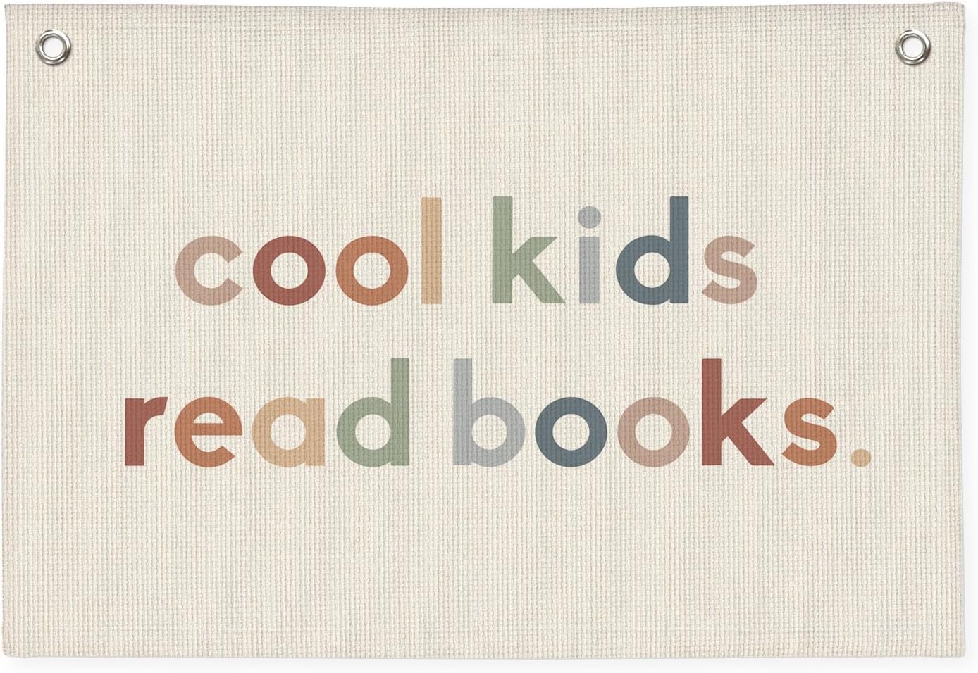 Reading Corner Decor for Classroom, Cool Kids Read Books Linen Canvas Banner, Playroom Read Sign Wall Hanging Flag Decor for Reading Corner Nook 20x30 Inch (Boho)