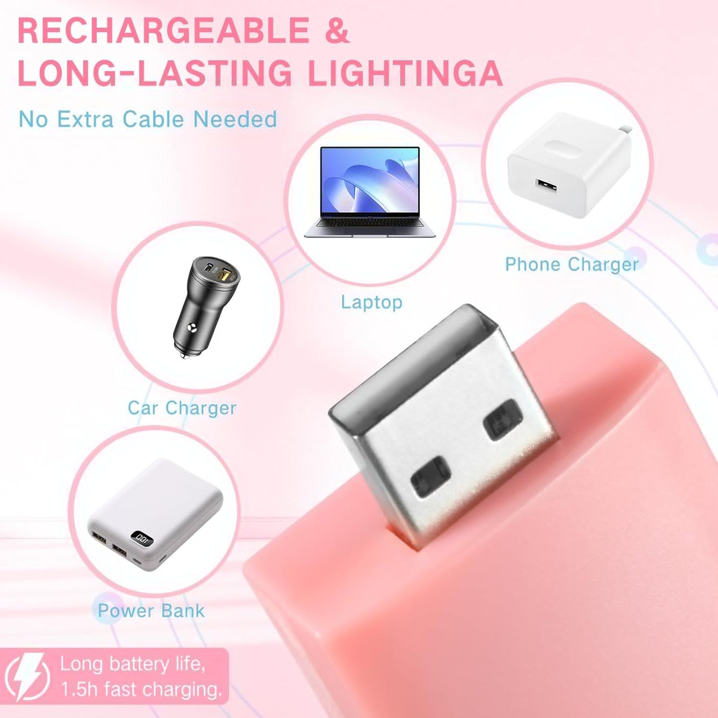 2 Pack USB Rechargeable Book Light Clip on LED Reading Light Portable Reading Lamp with 15 Magnetic Bookmarks for Book Lovers Adults Reading Gifts, 3 Amber Colors 5 Brightness(Classic)