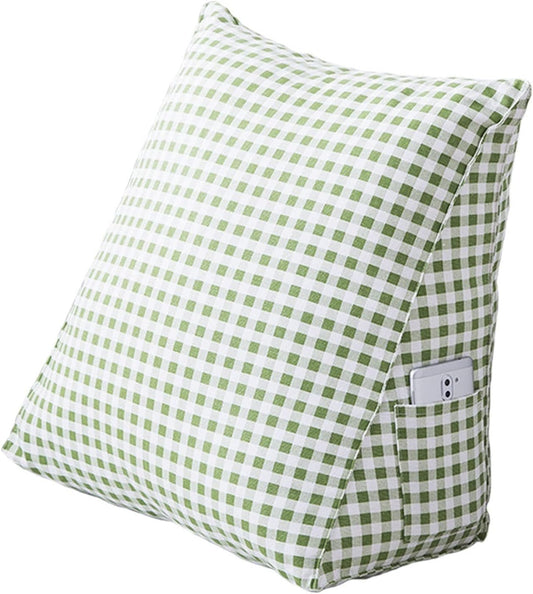 Sofa Back Cushion Lumbar Support Pillow for Office Chair Back Support Pillow for Car Reading Pillow Bed Wedge Backrest Lounge Cushion for Living Room Travel (Color : B, Size : 45 x 25 x 50 cm)