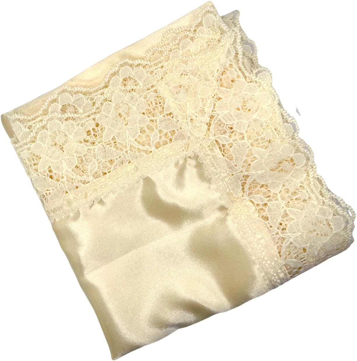 26" Silk Lap Scarf Body Scarf with Lace Lap Scarves Handkerchief lapscarfs for ladies Women Church