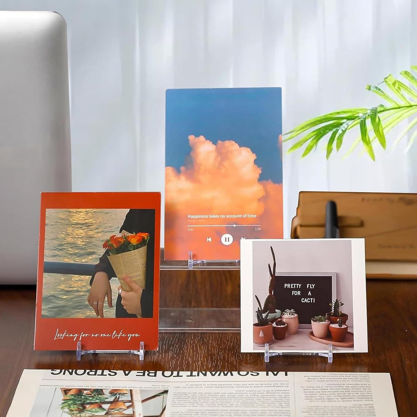 Acrylic Plate Stands, Mini Riser | Clear Acrylic Display Stand | for Comics Books Plates Artwork Postcards Greeting Cards Home Art Studio Exhibition