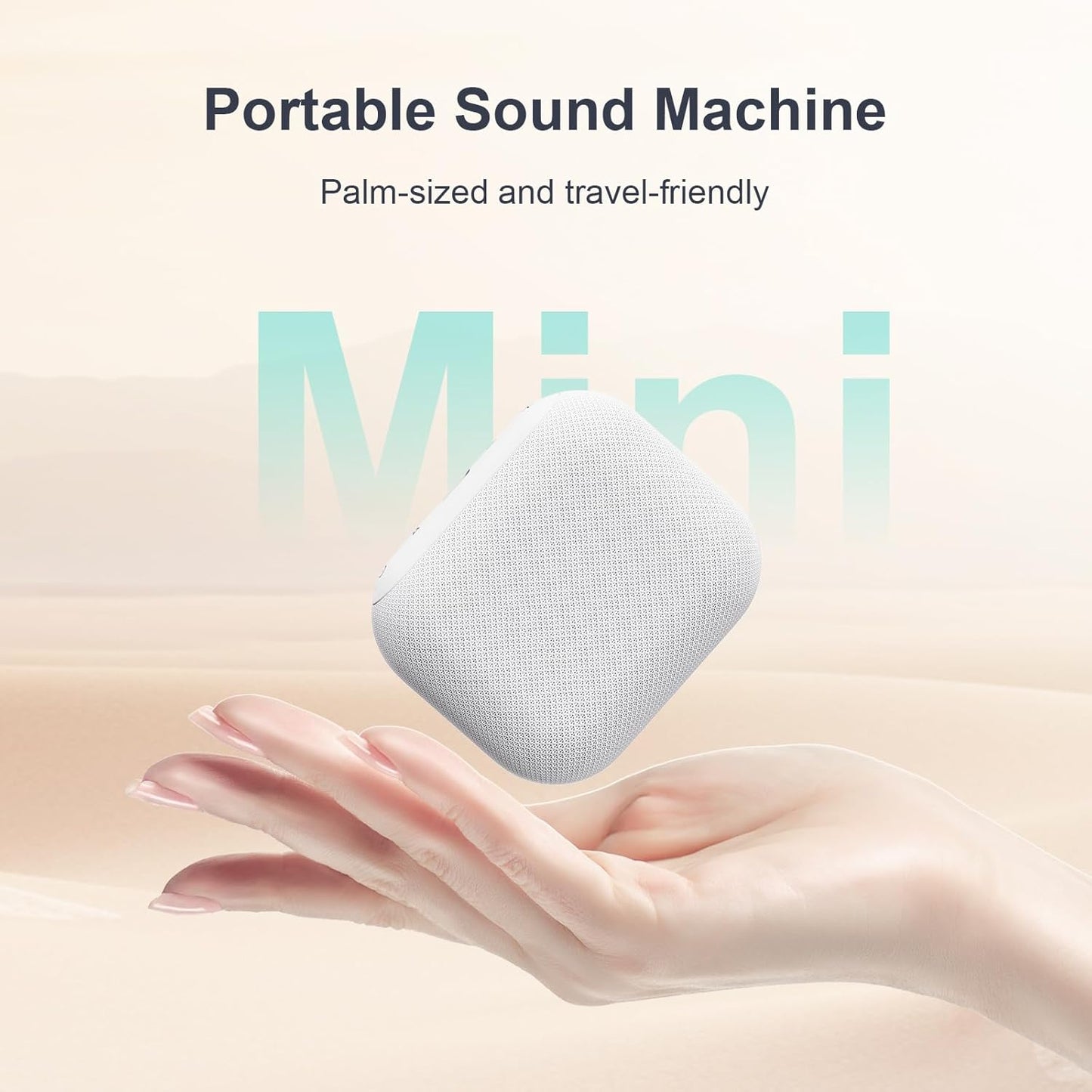ANJANK Mini Travel White Noise Machine for Adults, Portable Sound Machine, 20 Soothing Sounds, Powerful Battery, 30-Level Volume, Sleep Timer, Noise Maker for Baby Kids Sleeping, Gifts, Home