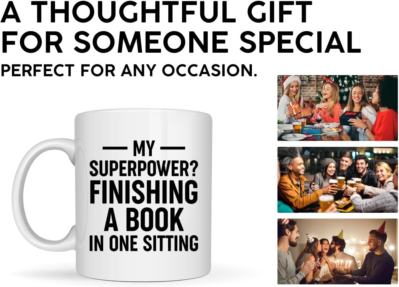 Book Lovers Coffee Mug 11oz White -Book finisher - Book Reader Bookworm Addict Bookish Librarian Nerd Gifts Decor for Men Women