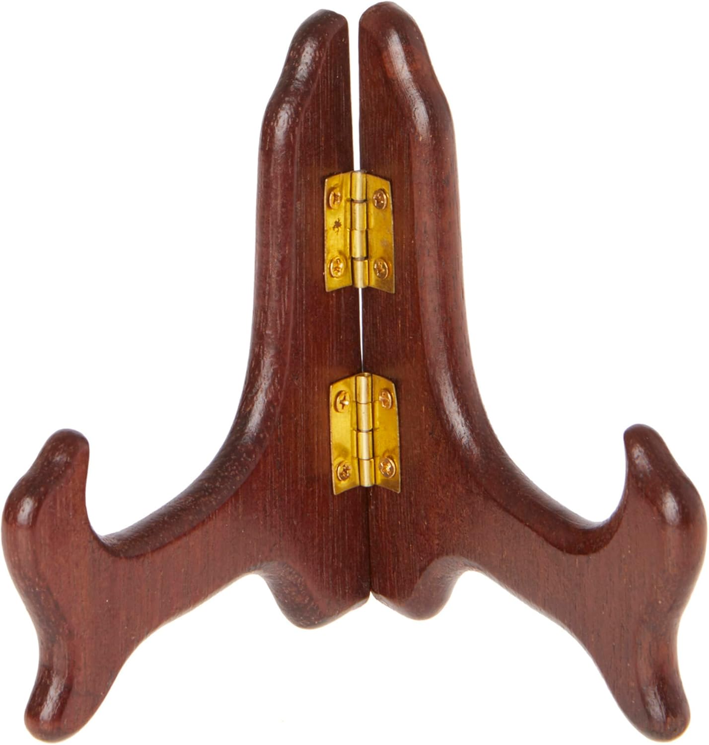 Bard's Hinged Medium Wood Plate Stand, 4" H x 5" W x 3" D (For 3.5" - 5" Plates)