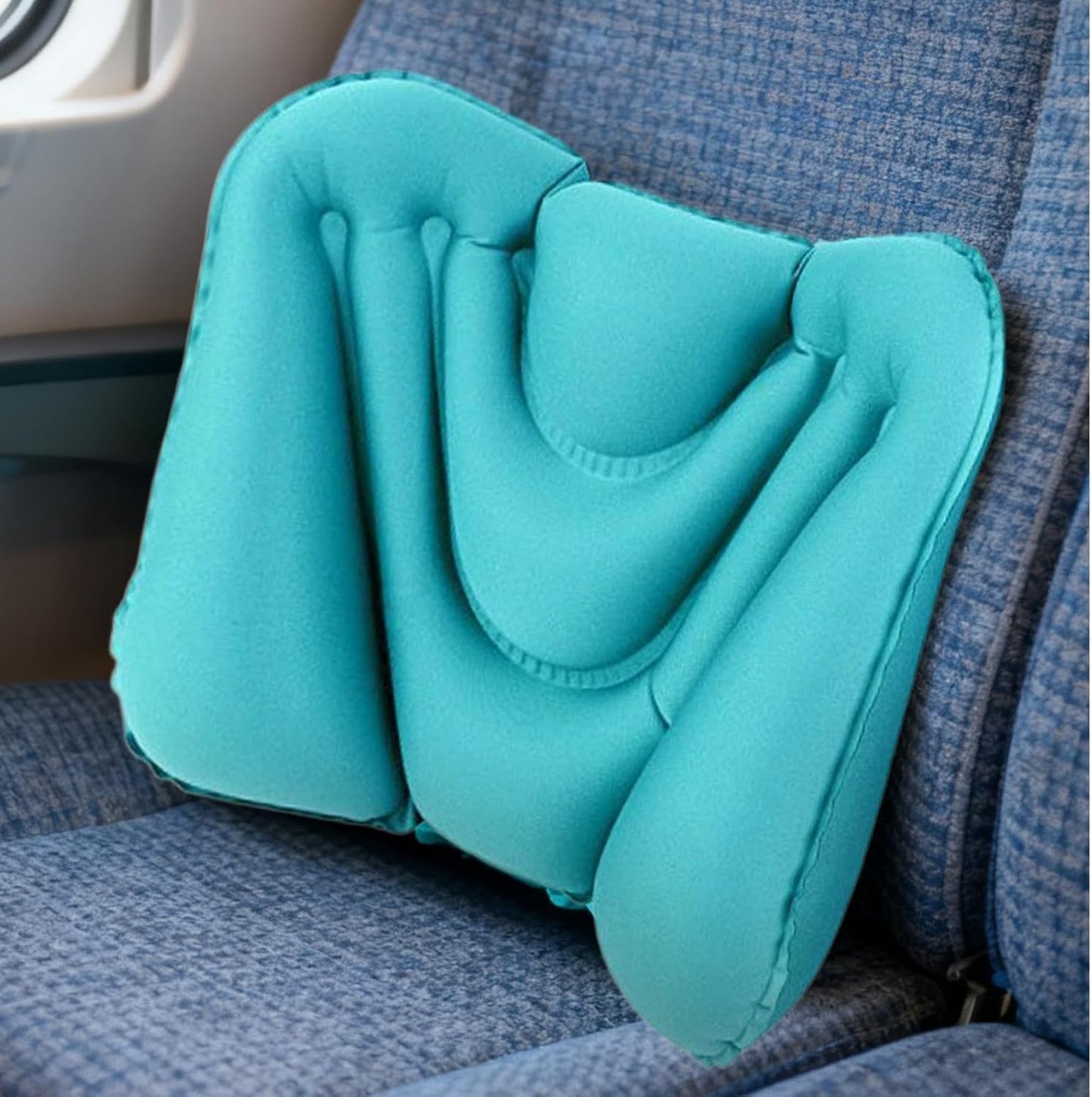 Lumbar Support Pillow - Ergonomic Inflatable Breathable Foldable,Lumbar Support Pillow for Car | for Travel Airplane Outdoor Home Office Chair Seat Bed Car Driving Sitting Reading