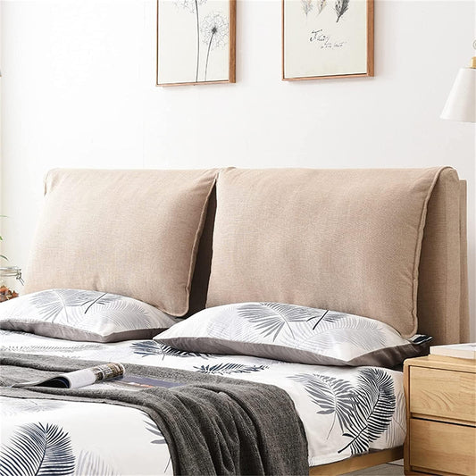 Large Upholstered Headboard Cushion Backrest Cushion Bedroom Headboard Wall Pillow Lumbar Pad Bed Removable (Size:No headboard 70.8"/180cm,Color:D)