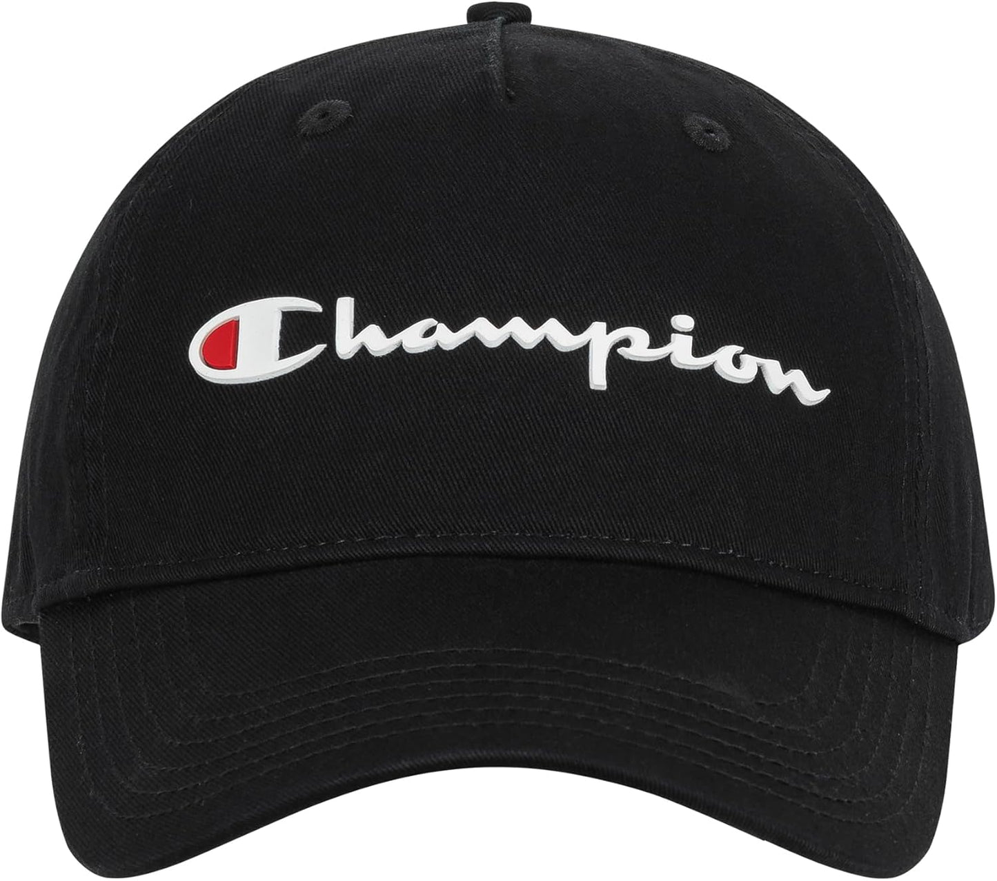 Champion Men's Hat, Classic Twill Hat, Cotton, Baseball Cap for Men With Leather Back Strap