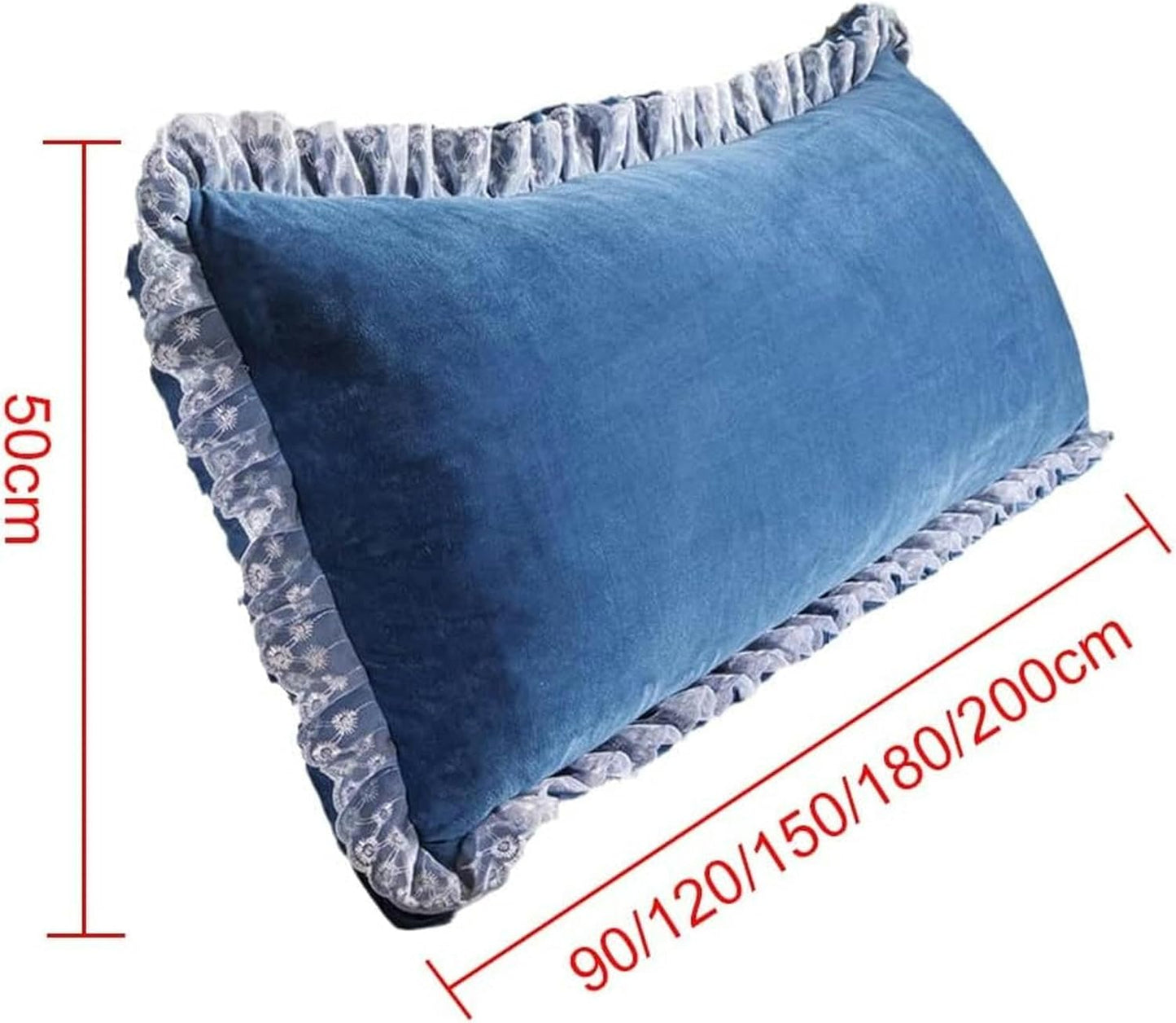 Bedside Cushion Pillow Positioning Support Reading Backrest Cushion Bedside Headboard Reading Pillow Double Bedside Triangle Cushion headboard Cushion Wall Pillow -1, 90X50cm, Gray2