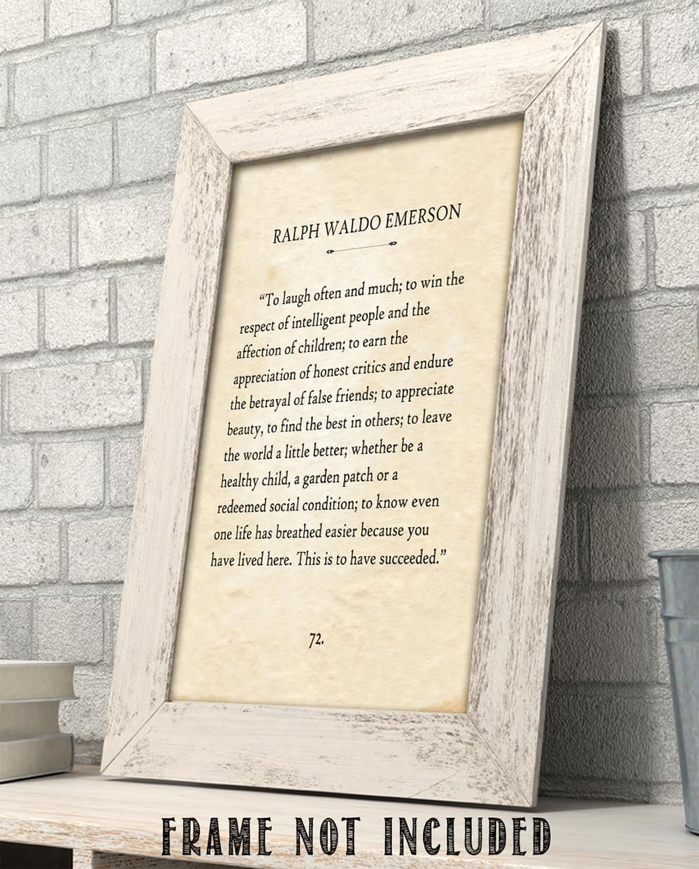Inspirational Quote Vintage Book Page Style Wall Art Motivational Typography Print for Home Office Study Classroom Library Reading Nook Literary Decor Positive Daily Reminder 11x14 Unframed Poster