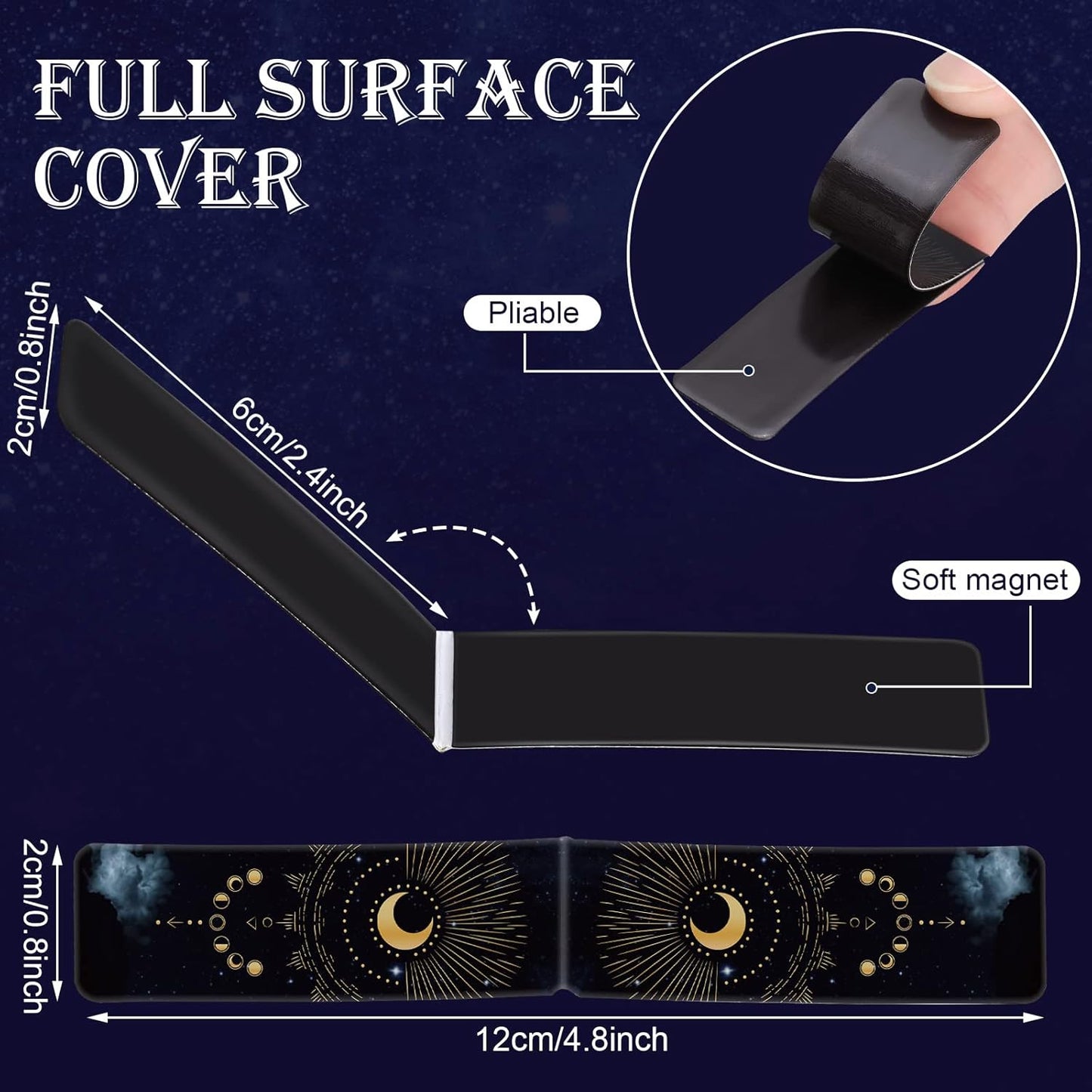 Sinmoe 30 Pieces Space Moon Magnetic Bookmarks Galaxy Starry Sky Magnetic Bookmark Page Clip for Kids Teens Students Teachers Book Lovers Reading School Library Office Accessories, 10 Styles