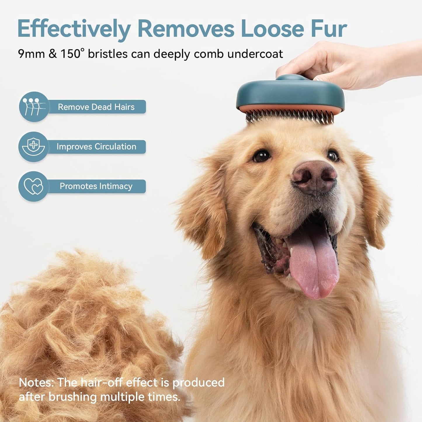 Aumuca Skin Friendly Self-Cleaning Slicker Brush for Dogs & Cats, Gentle Pet Grooming Tool for Shedding & Deshedding, Efficient Hair Remover for Long & Short Haired Pets