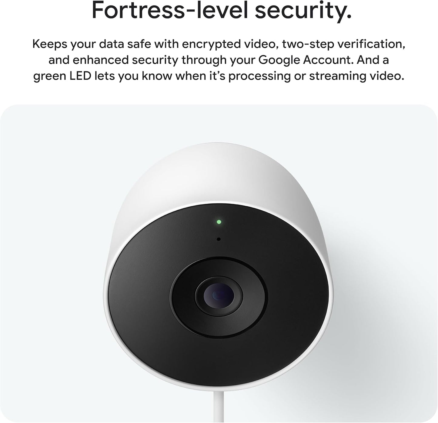 Google Nest Cam Outdoor (Wired, 2nd Gen) - 2 Pack - Security Camera with 2K Video and Gemini, Night Vision, 2-Way Audio - Works with Google Home - 2025 Model - Snow