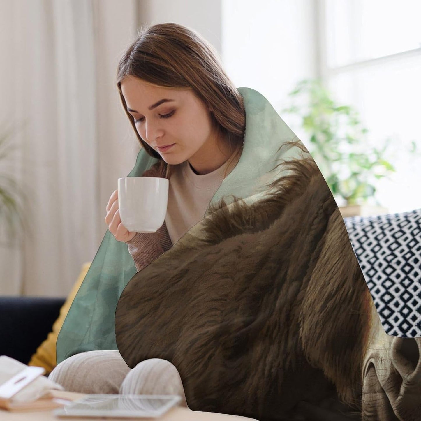 Donkey Animals Throw Blanket for Couch Super Soft Warm Lightweight Throw Blankets Cozy Flannel Bed Blanket Cute Decorative Blankets for All Seasons Home Decor Gift 60"*80"（150 * 200cm）