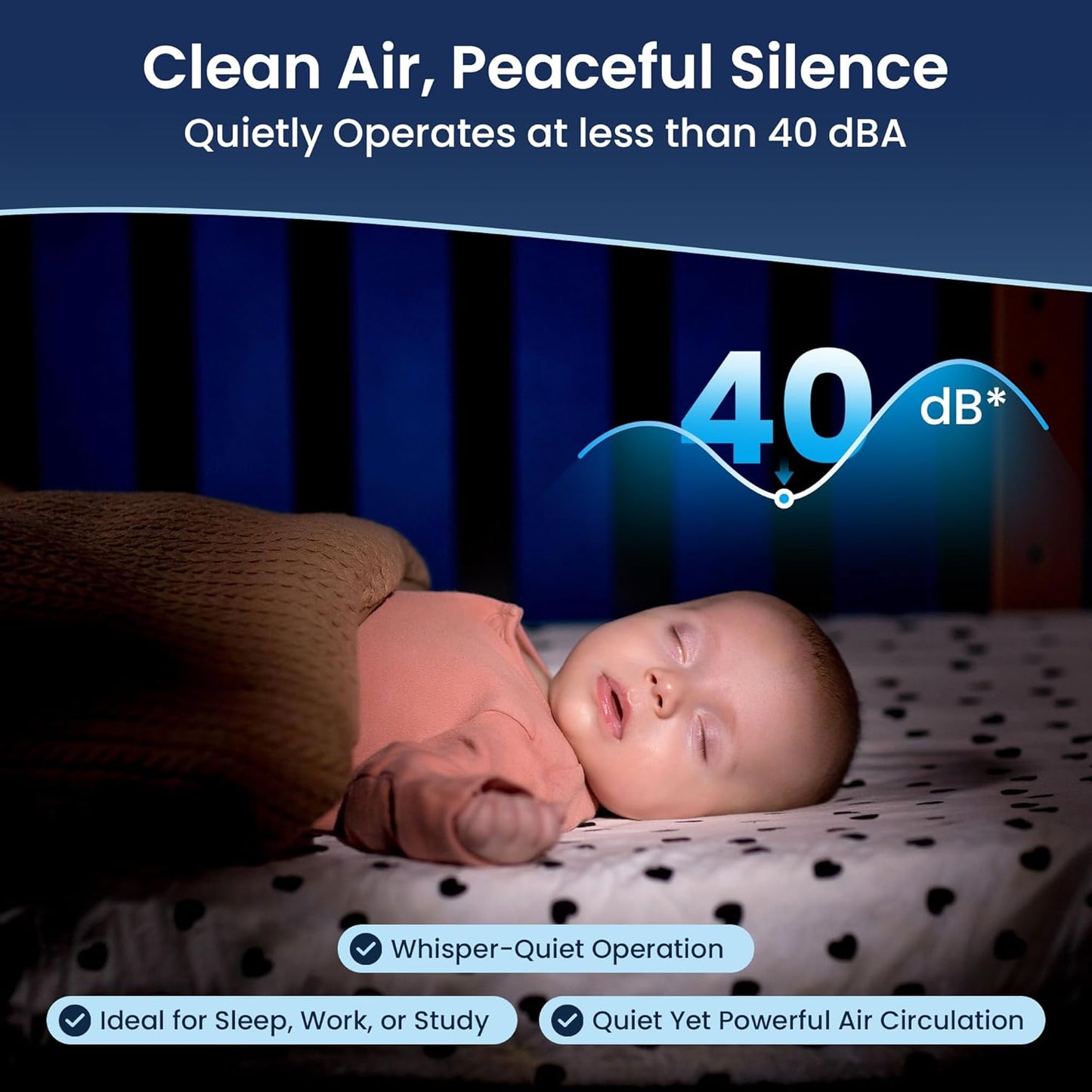 QuartzAir - Black - H13 HEPA Air Purifier for Large Rooms - Up to 3000 sq ft - Heavy Duty Home Air Purifier, Filters 99.9% of Odors, Dust, and Smoke - Quiet Air Purifier at 40dB