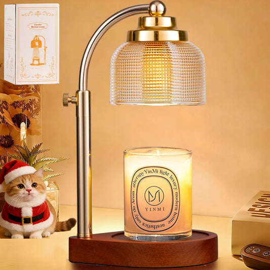 Candle Warmer Lamp with Timer Dimmer, Adjustable Height Wax Melt Warmer for Jar Candles, Vintage Home Decor & Aesthetic Bedroom Decor, Birthday Gifts for Women Mom Sister with 2 Replacement Bulbs