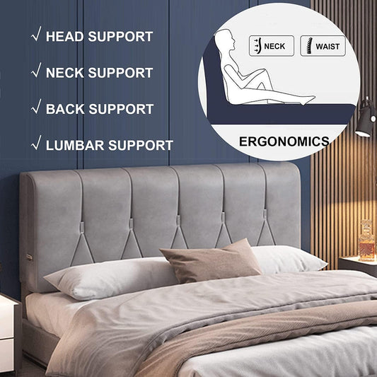 Headboard Ergonomics Backrest Cushion Wedge Reading Pillow Back Support Large Daybed Bolster Body Positioning Pillow(Size:No headboard 59"/150cm,Color:A)
