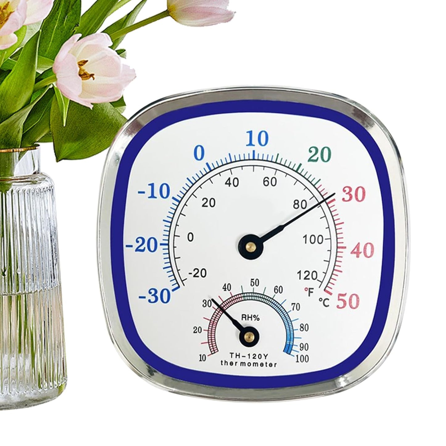 Hygrometer Temperature Gauge, Desktop Humidity Monitor, Compact Humidity and Temperature Monitor for Home, Office, Library, Bedroom, Closet, Greenhouse, Basement, Apartment, Living Room