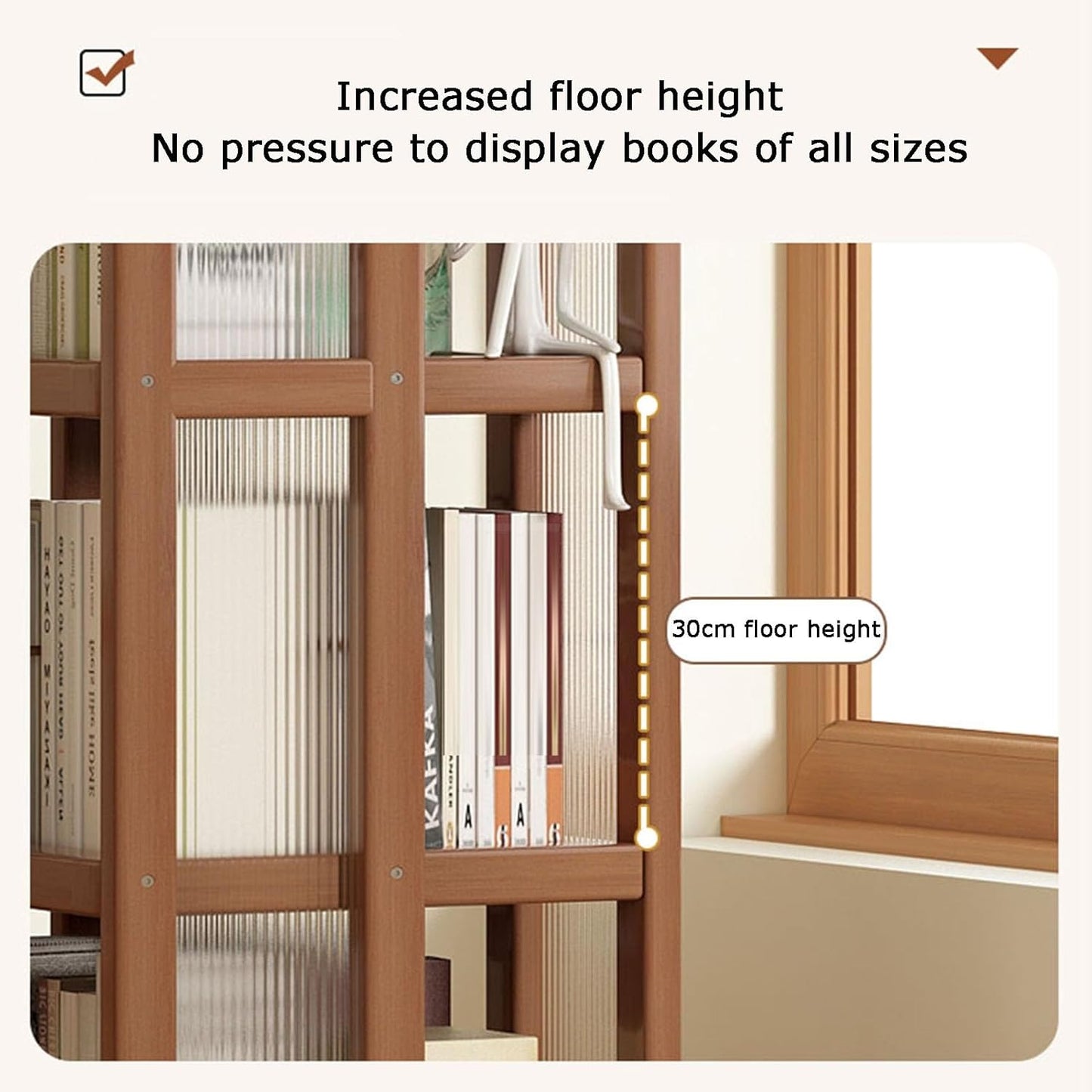 360° Rotating Bookshelf - 4/5 Tier CD Display Rack Tower, Space-Saving Storage for Bedroom, Living Room, Office & Library, Modern Design (White, 35x35x153cm)
