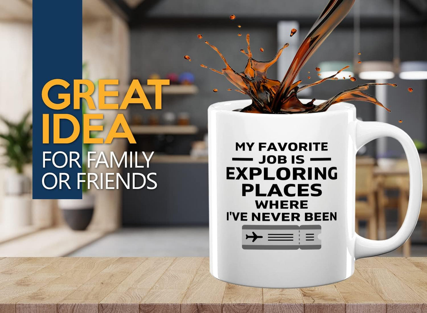 Journalist Coffee Mug 11oz White -Exploring Places - Reading Lover Book Club Gift Author Appreciation Writer Journalism Novelist Scriptwriter
