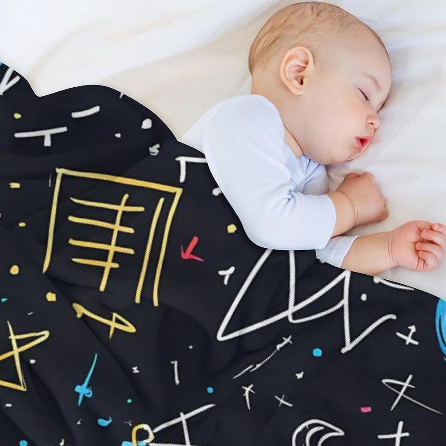 Chemistry Math Throw Blanket for Couch Bed Plush Cozy Fuzzy Flannel Blanket for All Season 66"x90"