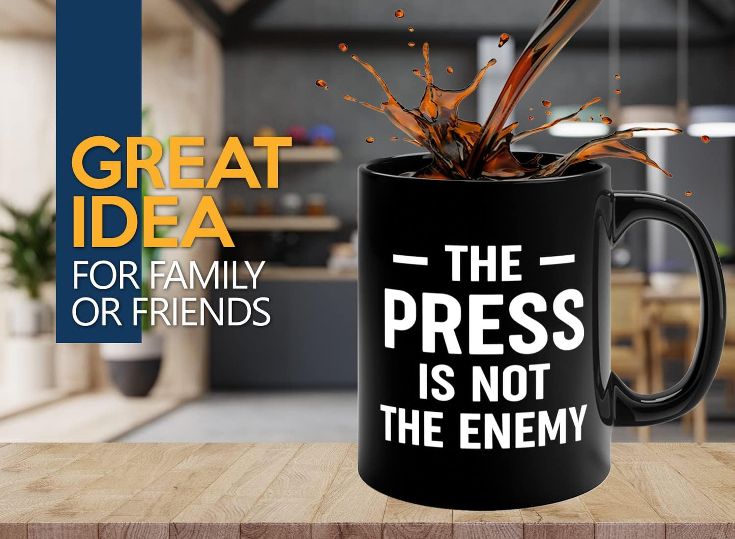Journalist Coffee Mug 11oz Black -Not the Enemy - Reading Lover Book Club Gift Author Appreciation Writer Journalism Novelist Scriptwriter