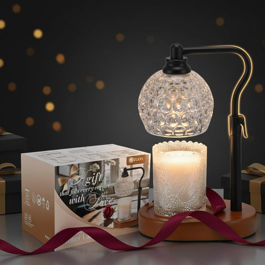 Candle Warmer Lamp with Timer - 6.8'' Dimmable Candle Lamp Warmer, Christmas Birthday Gift for Women & House Warming with Flameless Fragrance, Room Decor Black Lamp Warmer for Mom Gifts