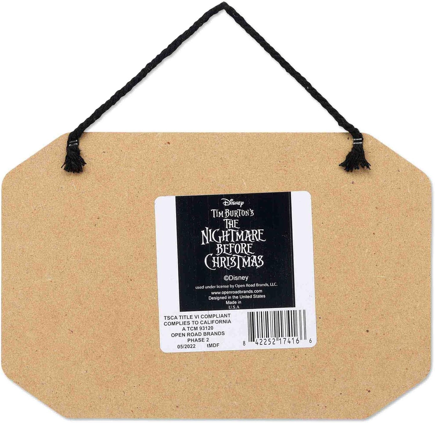 Disney The Nightmare Before Christmas Soup is Ready Hanging Wood Wall Decor - Fun Kitchen Halloween Sign - Made With Fear