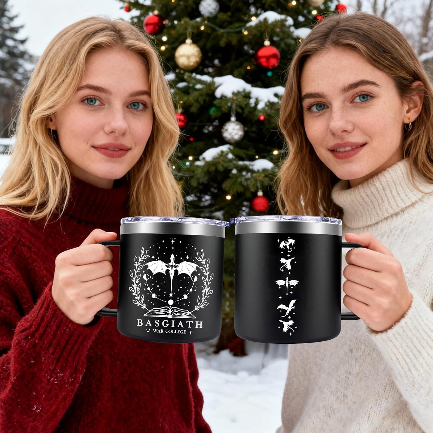 Fufendio Fourth Wing Funny Mug 14oz, Fourth Wing Gift Merch, Inspired Fantasy Book Lover Gifts, 4th Wing Bookish Dragon Merchandise