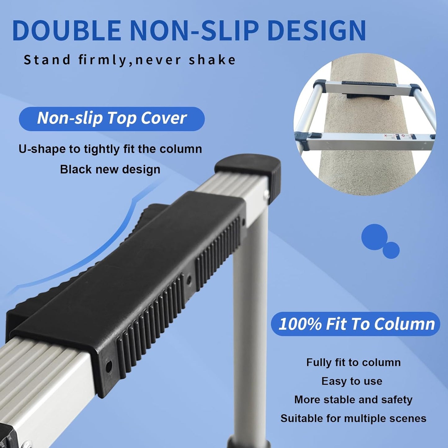 JADDUO 20.3FT Telescoping Ladder, Portable Extension Folding Ladder, Multi-Purpose Compact Ladder for Household or Outdoor Work, 330lbs Max Capacity