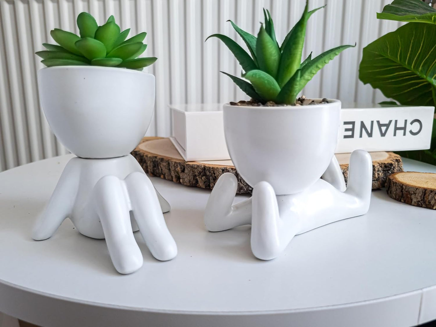 Small Fake Plant Office Decor for Women - Desk Decorations - Cute Office Decor - Office Plants Decor for Wall Shelf - Succulents Fake Plants Home Decor - Office Desk Accessories