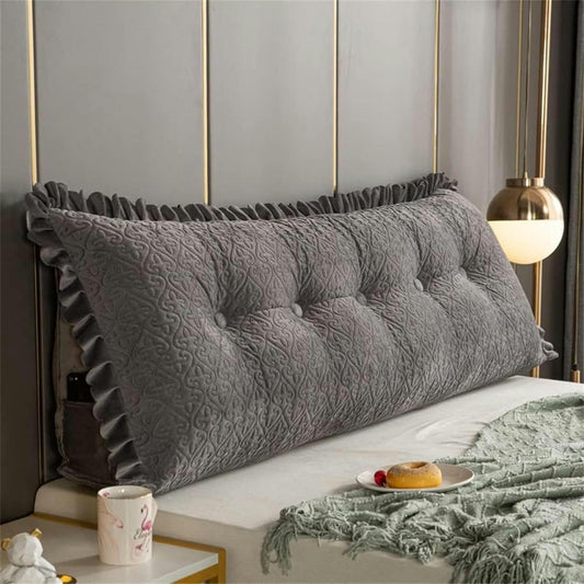 FLTRGO Soft Reading Bed Rest Pillow Large Bolster Cushion Headboard Backrest Wedge Pillow Neck & Lumbar Support for Dorm Room Daybed Full Size