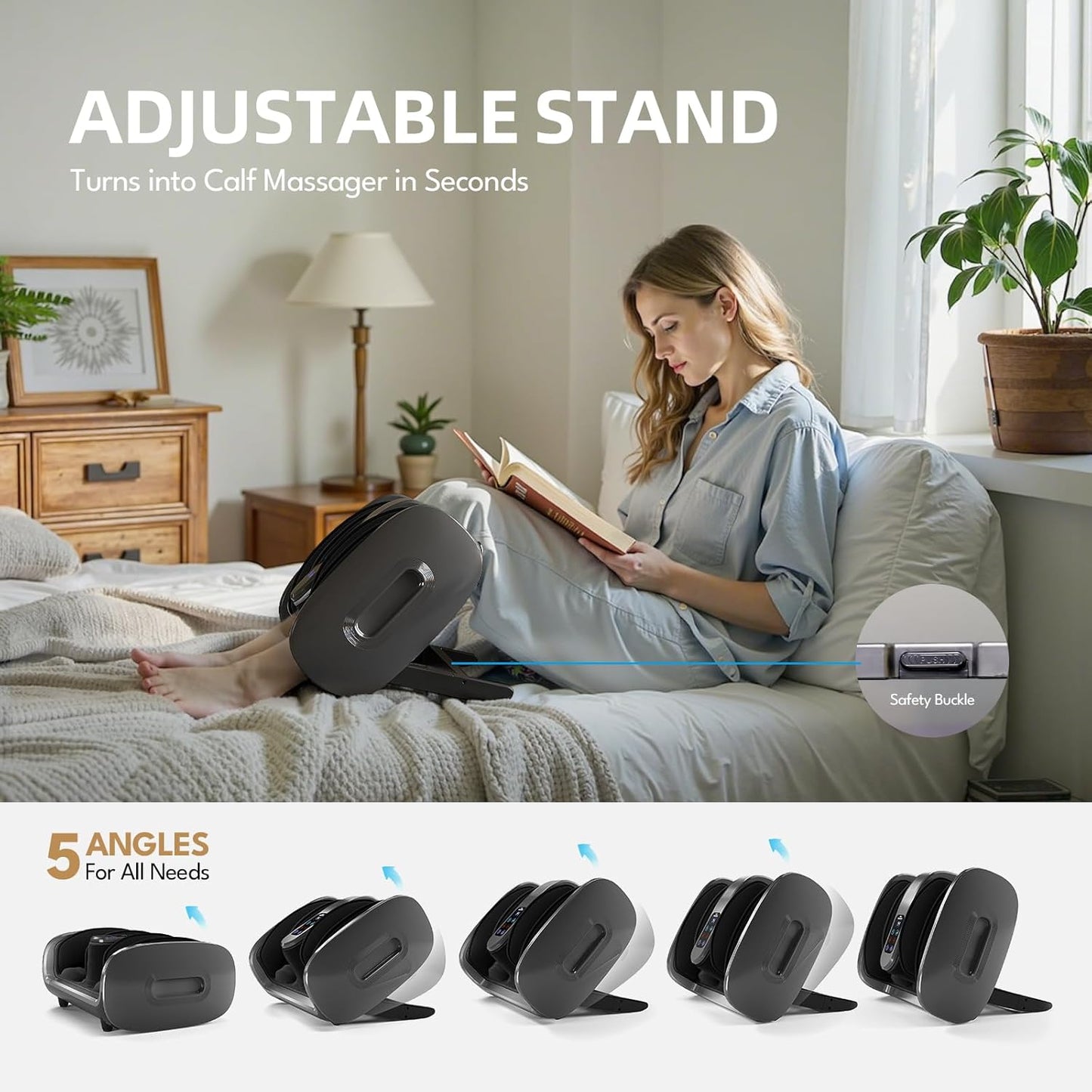 SUMELL Foot Massager with Heat & Ice Therapy, Shiatsu Foot Massager with Compression, Deep Kneading for Plantar Fasciitis, Neuropathy, Circulation, Pain Relief, Father's Day Gift