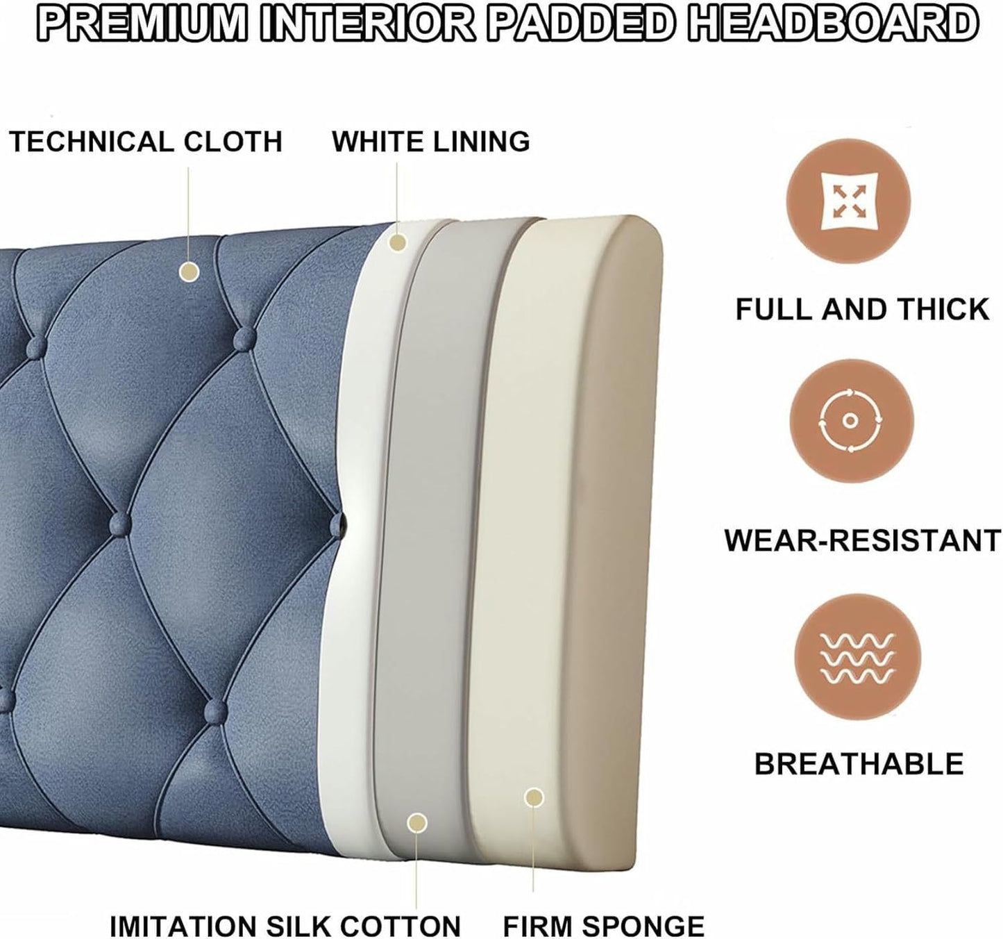 Headboard Rest Cushion Wall Pillow,Reading Pillow Lumbar Cushion Bed Backrest Bedside Upholstered Dorm Daybed Collision Pad with Removable Cover,Silver,Paste/47x23x4In