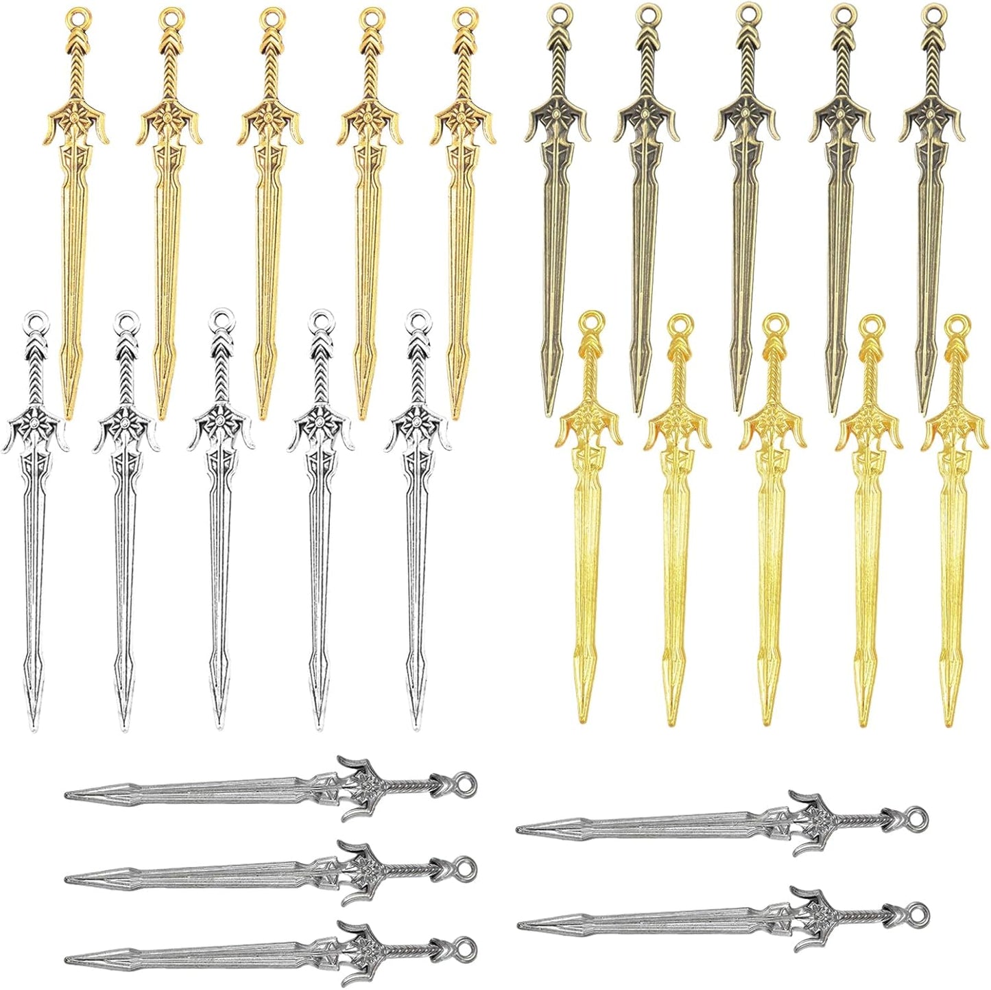 25 Pieces Sword Bookmark, Metal Bookmark, Charms Pendants Bookmarks, Your Reading Assistants, Classroom Prizes, Men Bookmarks for Book Lovers Presents Reading Crafting DIY