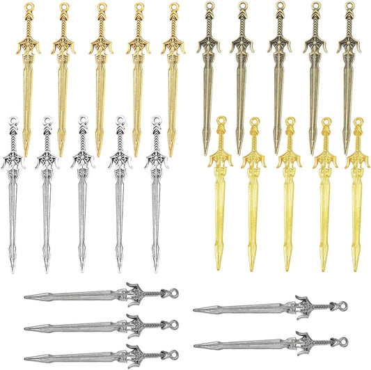 25 Pieces Sword Bookmark, Metal Bookmark, Charms Pendants Bookmarks, Your Reading Assistants, Classroom Prizes, Men Bookmarks for Book Lovers Presents Reading Crafting DIY
