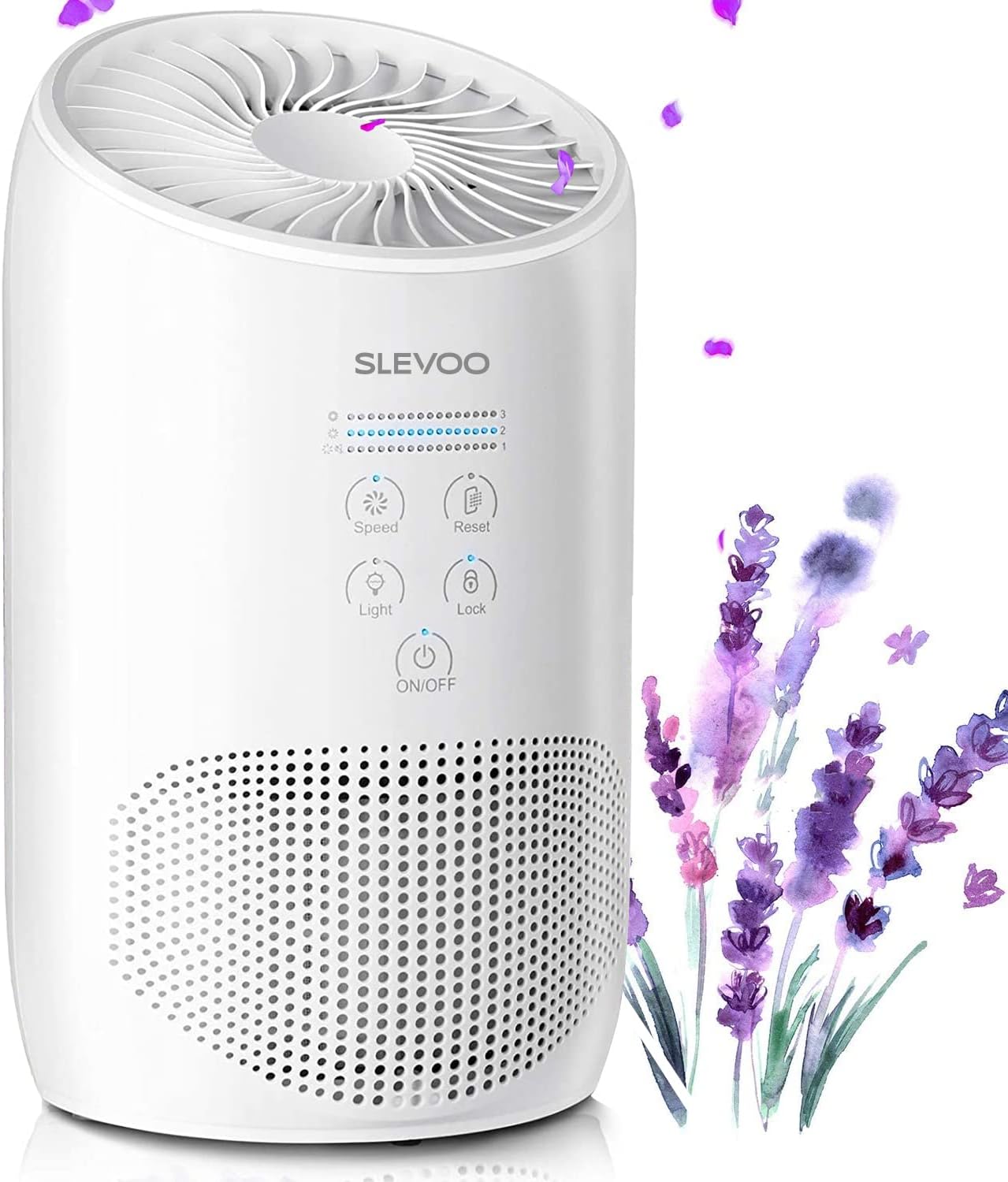 Slevoo Air Purifiers for Bedroom Pets in Home, 2025 New Upgrade H13 True HEPA Air Purifier with Fragrance Sponge, Effectively Gether Fine Particles, Smoke, Pet Dander, Odors, White
