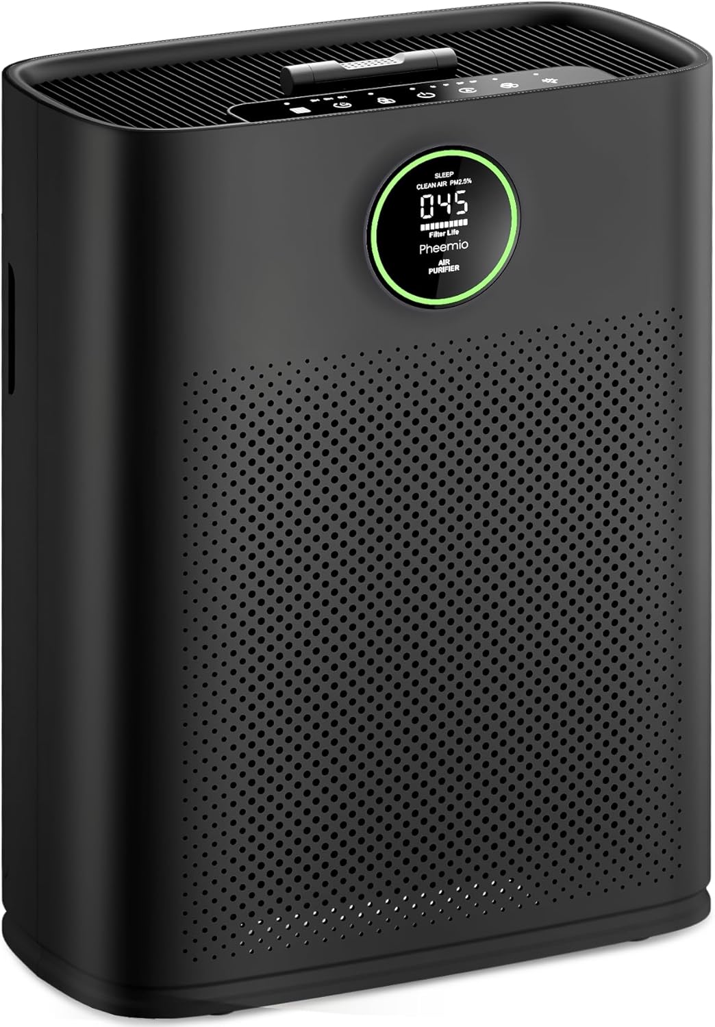 Air Purifier for Large Rooms Up to 2,245 sq ft, Real-Time PM2.5 LED Display, Smart Auto Mode, Air Quality Sensor, Timer & Child Lock, Air Cleaner for Dust, Smoke, Pollen, Odor & Dander, Black