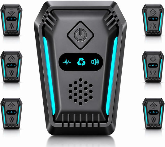(2026 Upgraded) Ultrasonic Mouse & Pest Indoor Repeller - Stronger Driving Force, Repellent for Mice, Rats, Rodent, Roaches, Ants, Spiders, Bugs, Plug-in Control Device, 3 Mode Switching (6 Pack)
